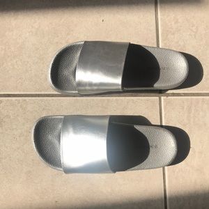 Asos metallic slides size 8